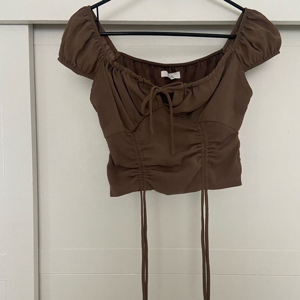 Square neck blouse